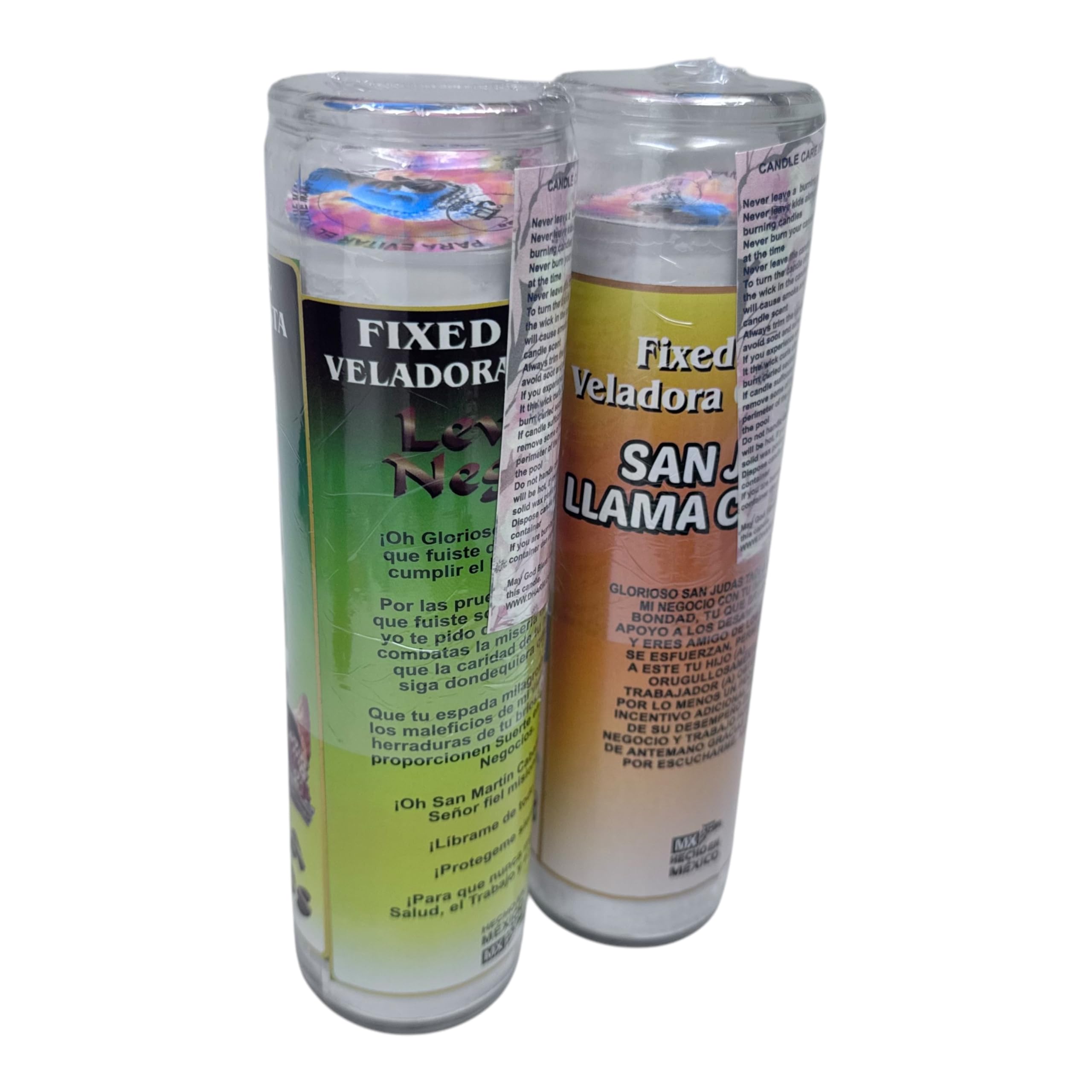 Veladoras blancas sin aroma en frascos de vidrio 14 oz