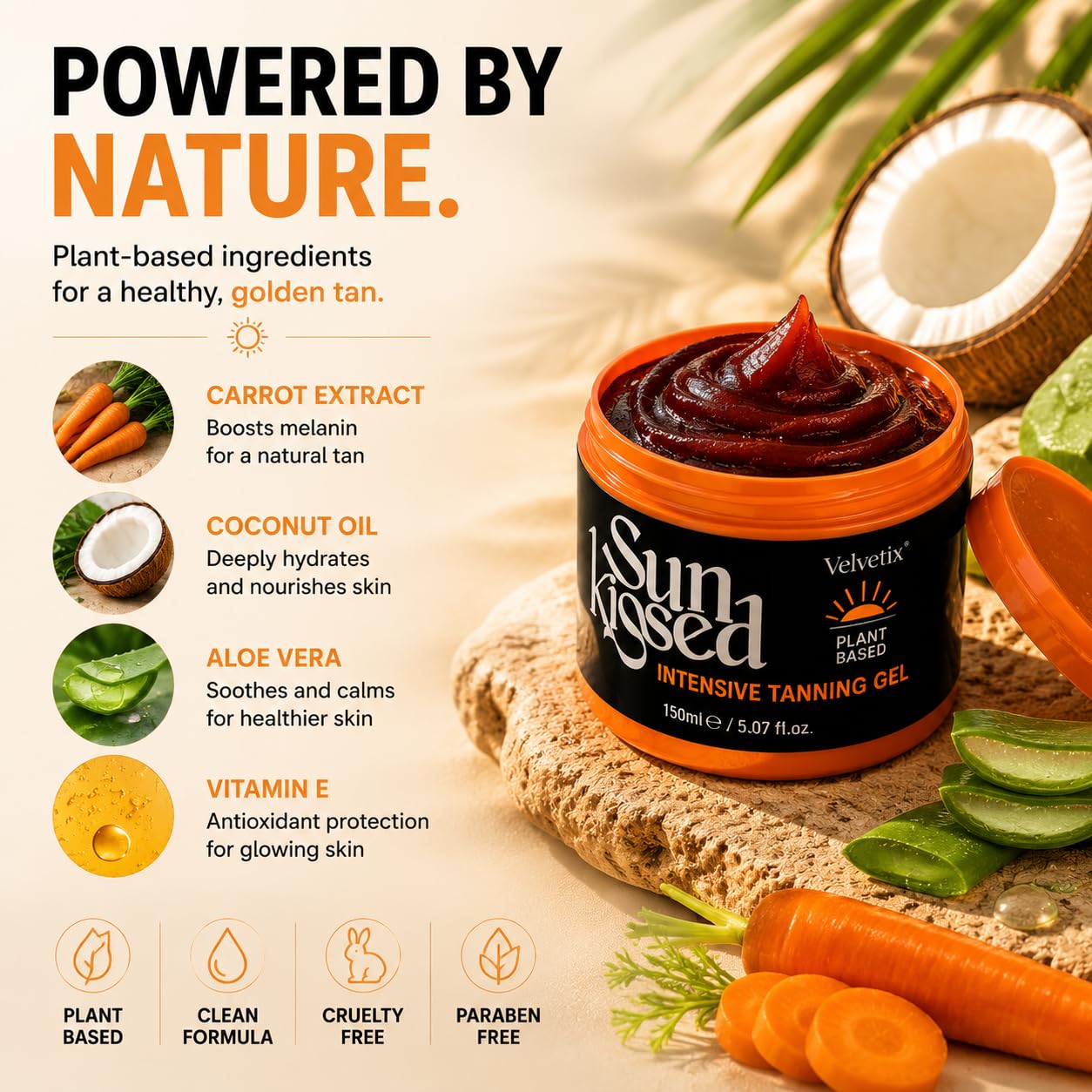 Packaging with outdoor tanning application instructions