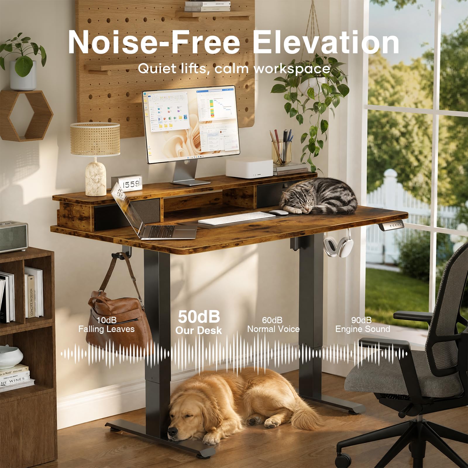 Height range 28.3 to 46.5 inches for sit-stand use