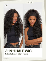 Veralux Fiber Blend headband wig texture detail