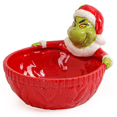 Hand-painted Santa suit Veramedy candy bowl 6.5 inch