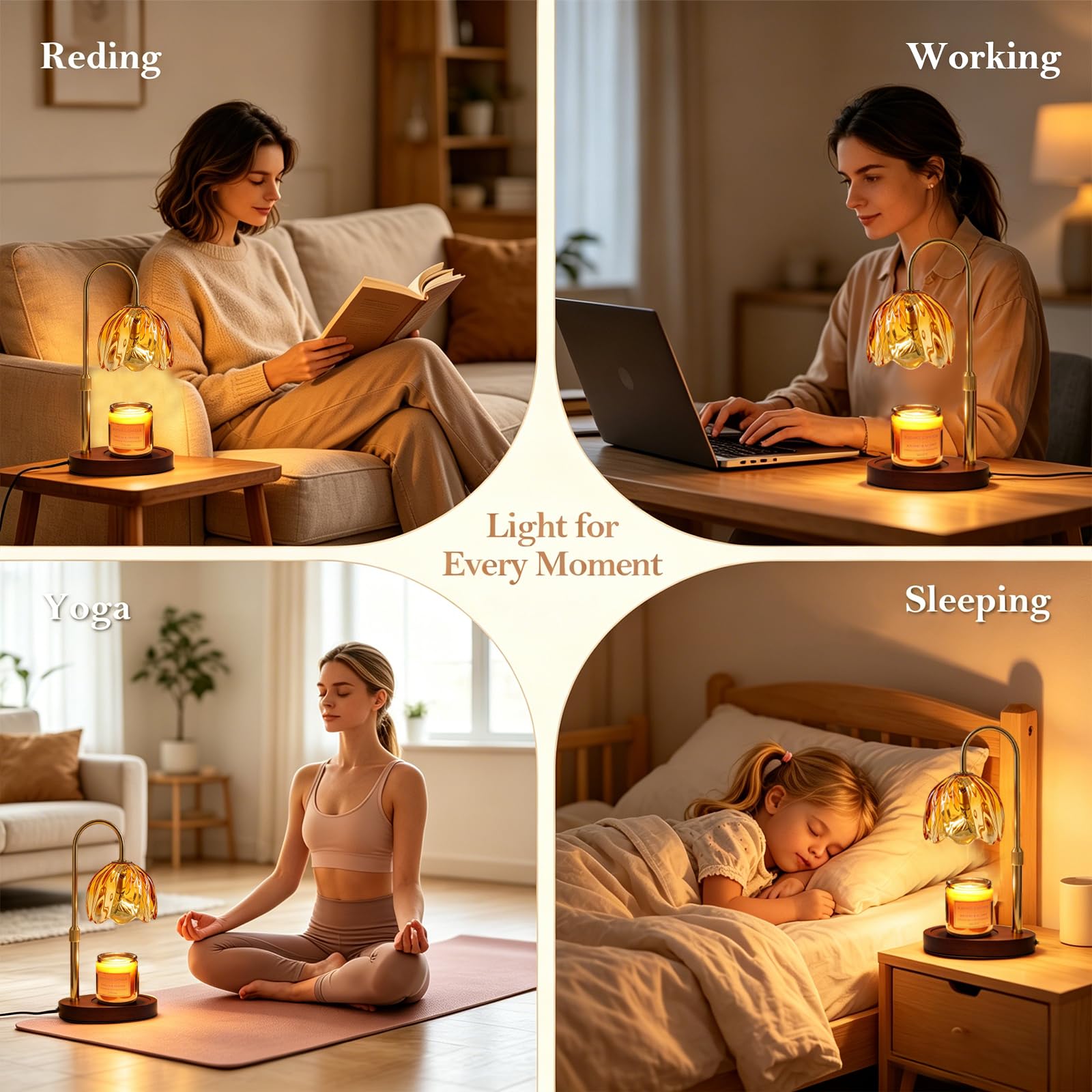 Compact home décor use and setup for candle fragrance