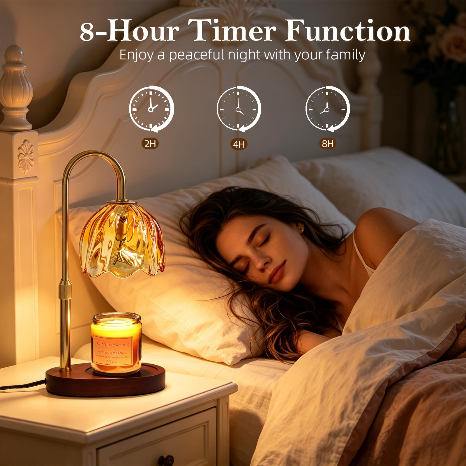 Flame-free candle melting design for safer home use