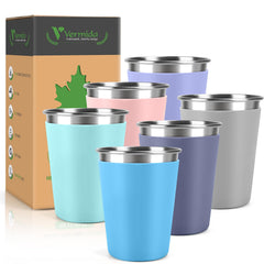 Vermida 12oz stainless steel kids cups 6 pack packaging