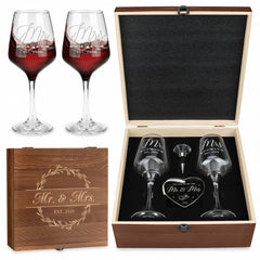 Verouis mr and mrs wine glasses for couples