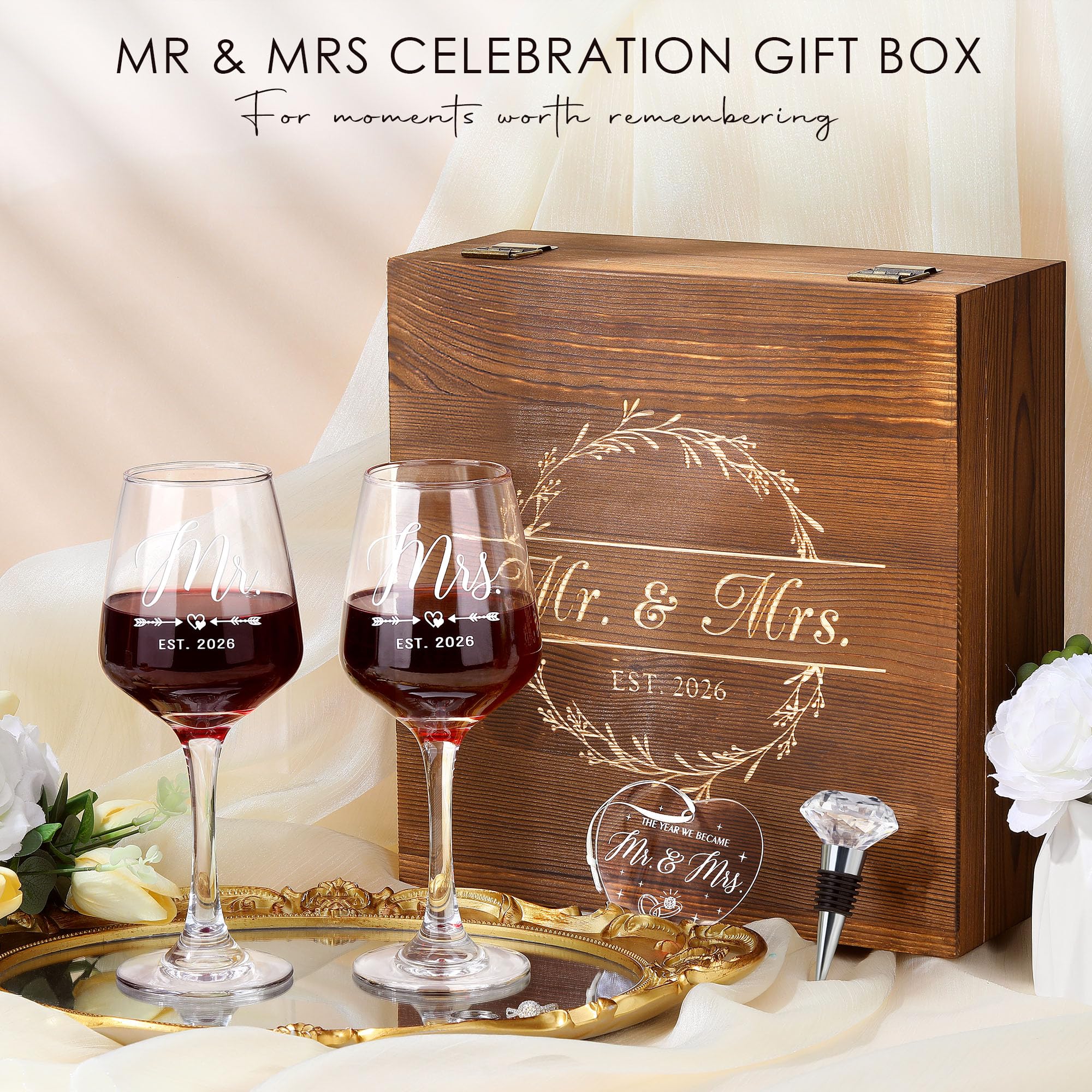 Verouis wine glasses and gift set ready to present