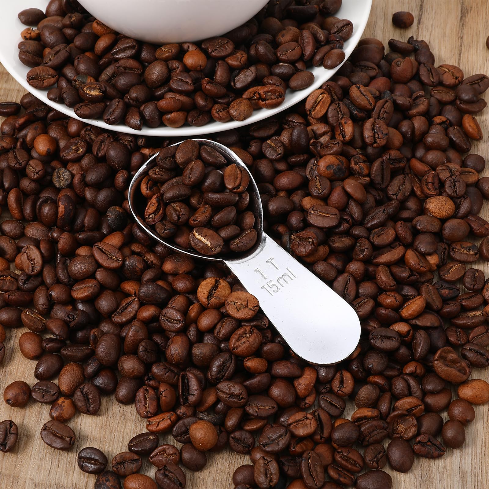 Dishwasher safe stainless steel coffee spoon for kitchen use