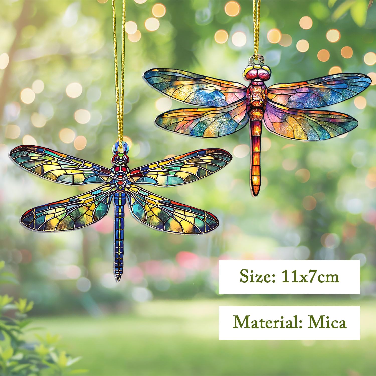 two dragonfly ornaments gift set for home decor