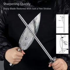 High carbon honing steel sharpening rod for blades