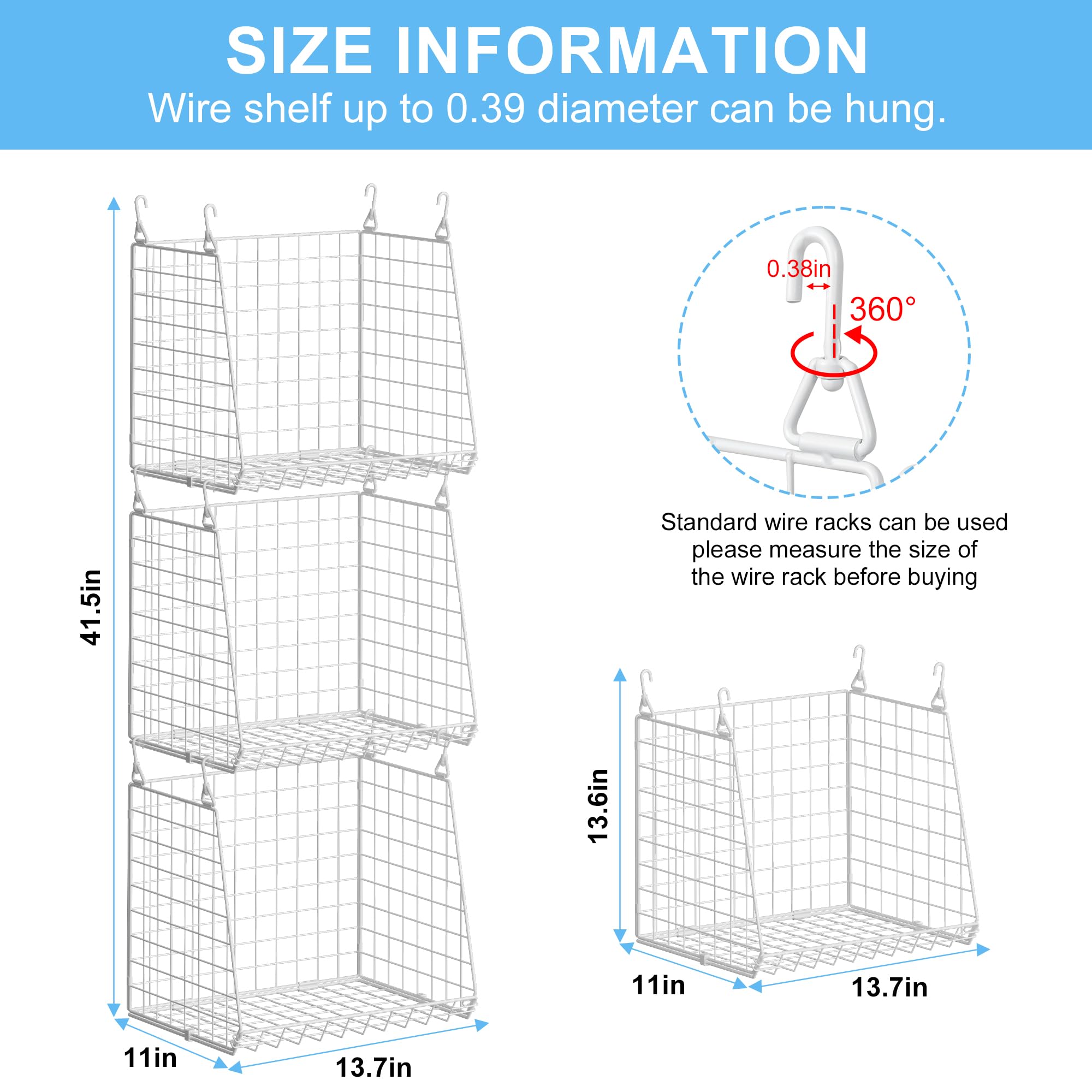 Durable reinforced steel wire construction with foldable sides
