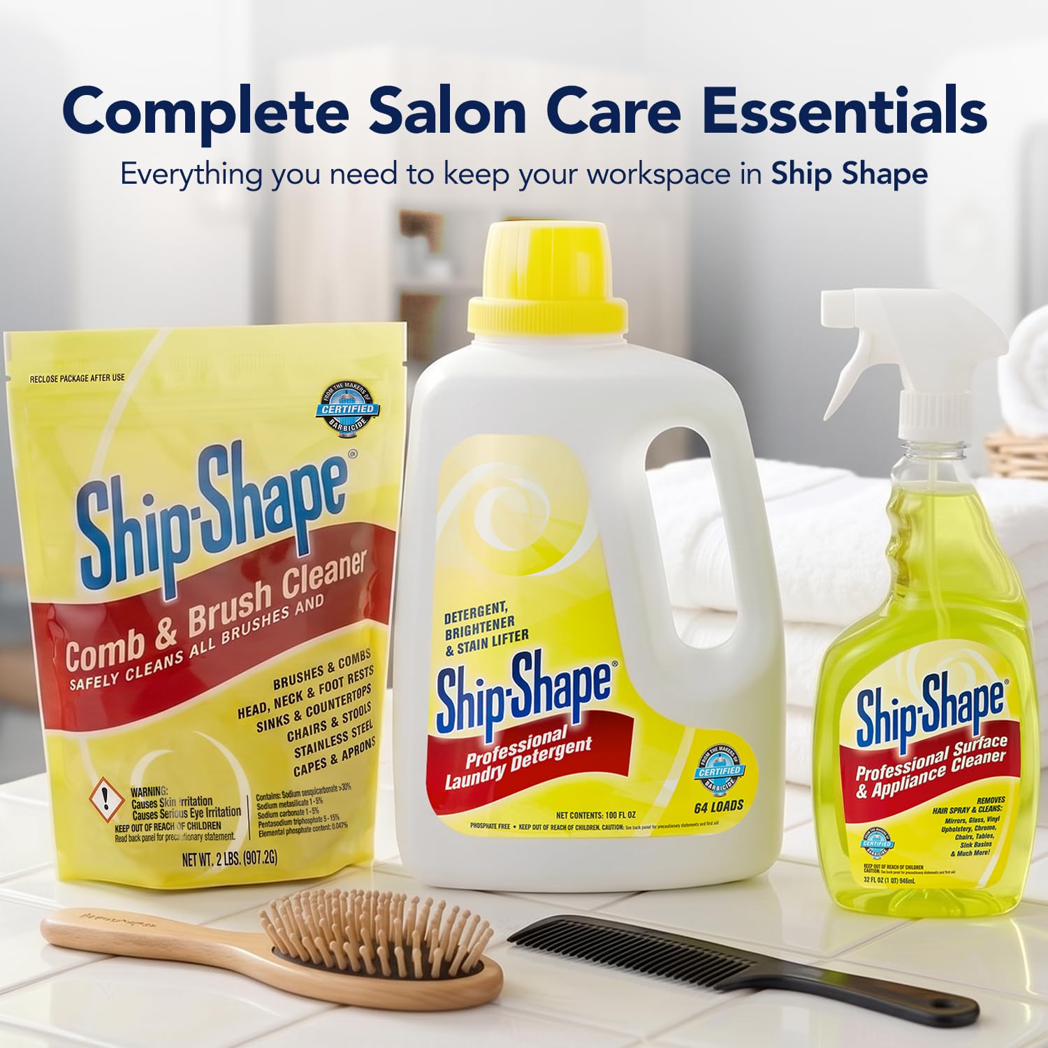 ship shape cleaner for brushes rollers and salon surfaces