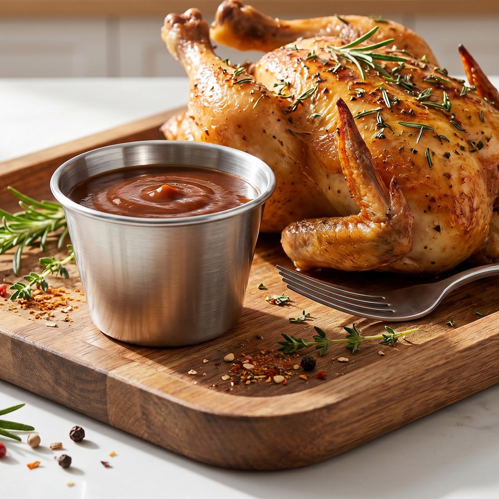 Versatile dipping cups for butter dressing and condiments