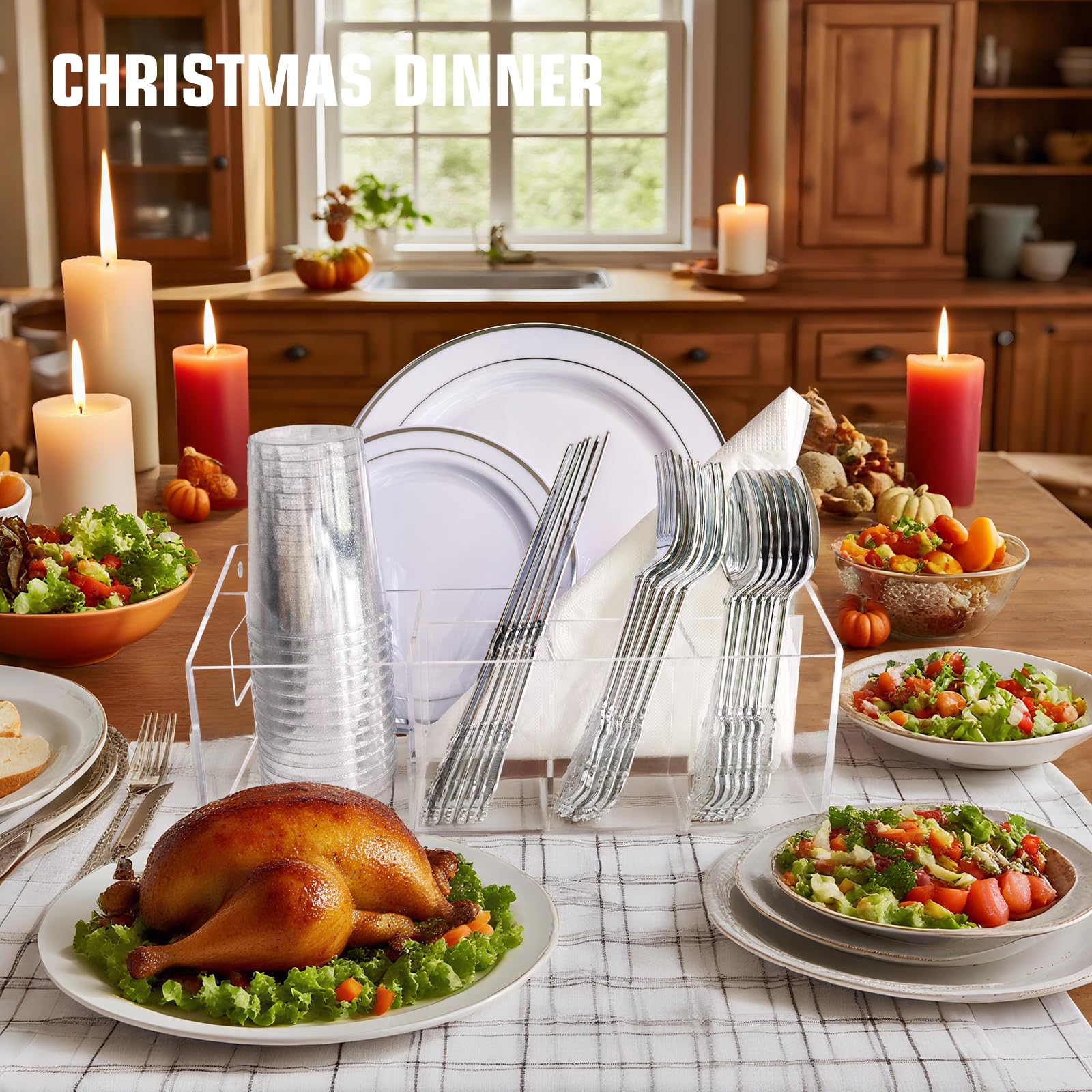 home camping use with utensil and plate organizer