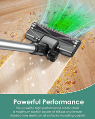 Powerful 500W motor delivering 40KPA suction