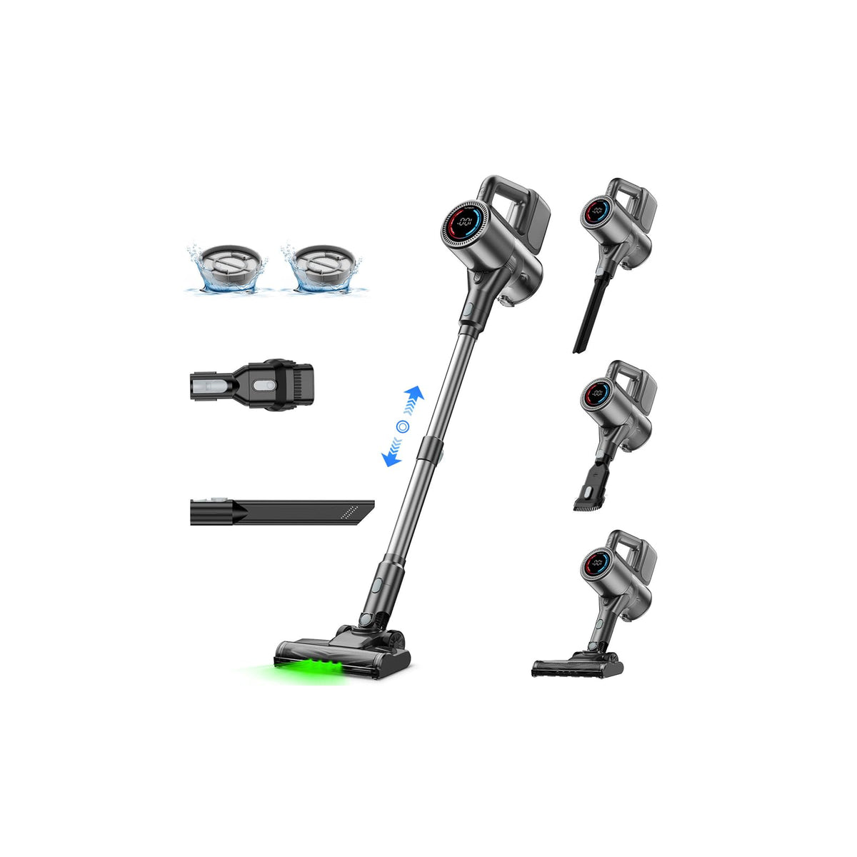 VersLife cordless vacuum cleaner for home with LED display