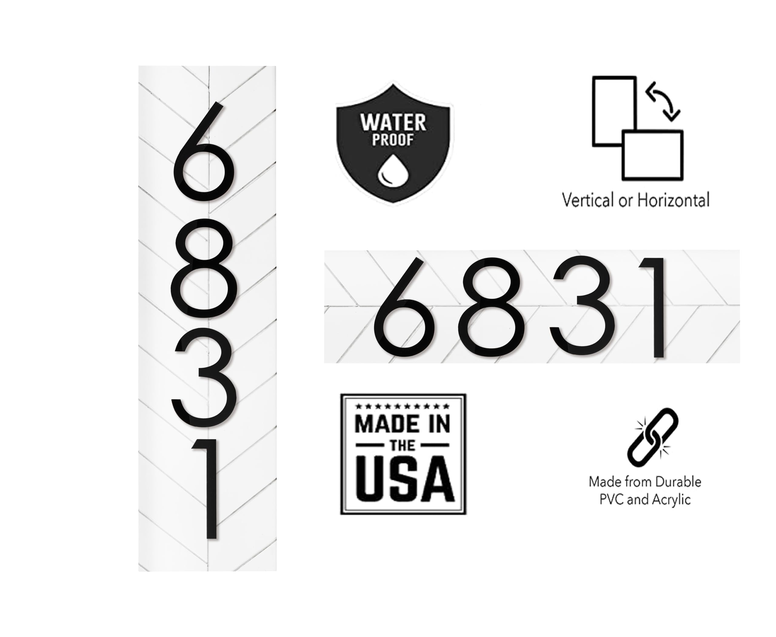 Vertical address plaque sign dimensions