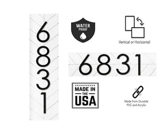 Vertical address plaque sign dimensions