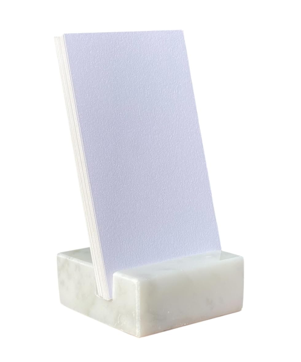 Desk display with felt feet on bottom to protect surface