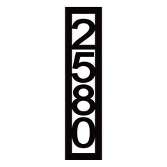 Vertical House Numbers for Outside on exterior wall