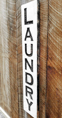 Farmhouse style Vertical Laundry Sign for laundry room decor