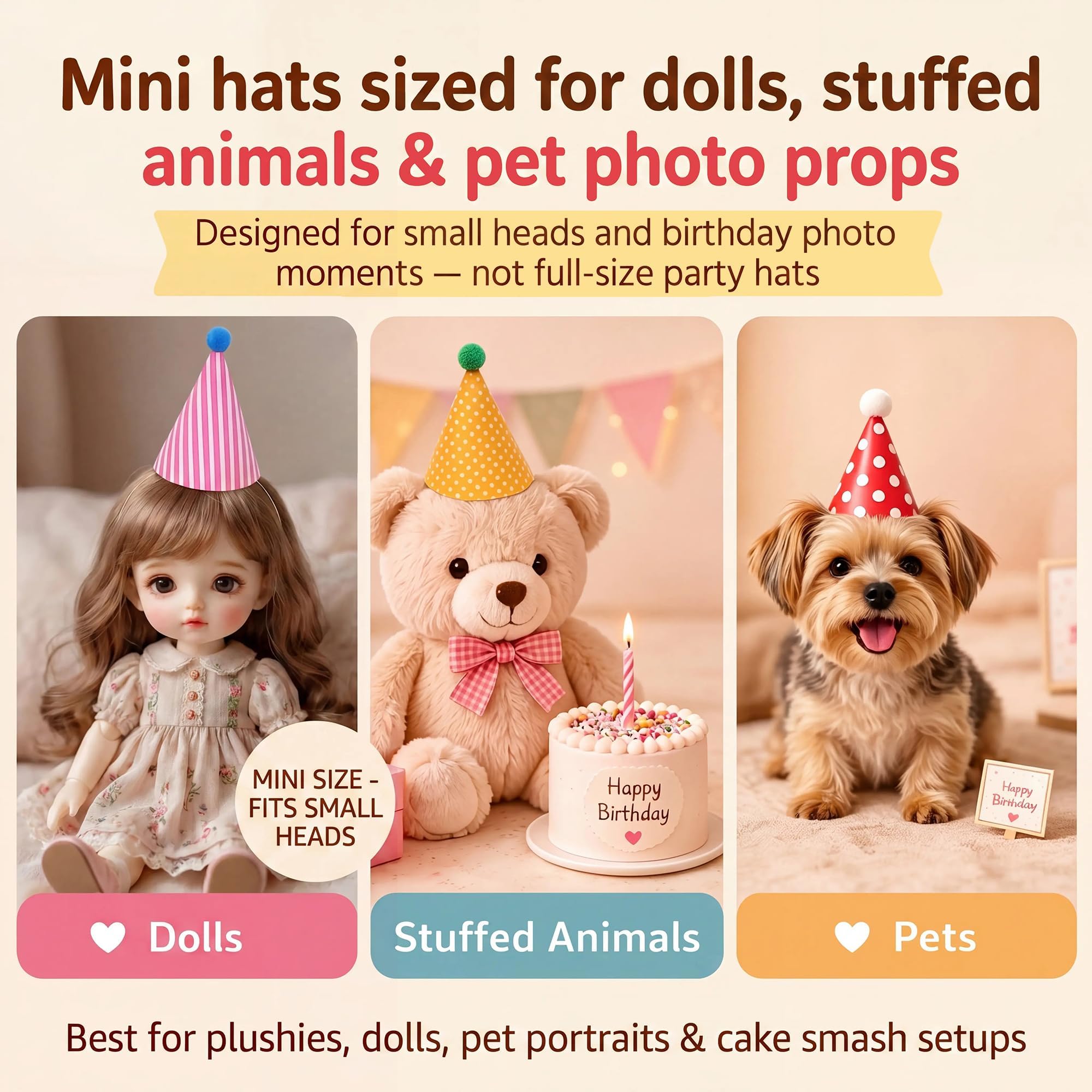 Assorted birthday hats and crowns by Vesil