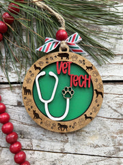 Veterinary Technician Graduation Gift ornament wood design