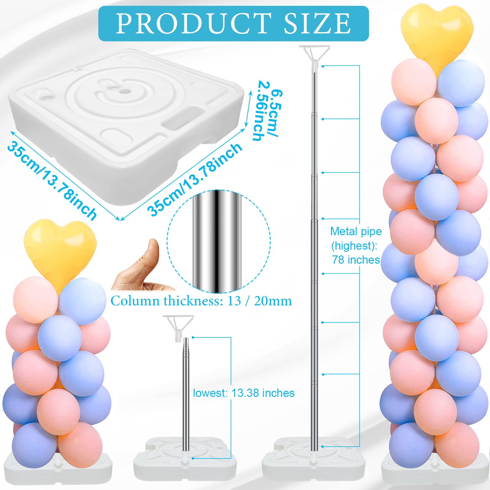 Heavy PVC base for stable floor stand
