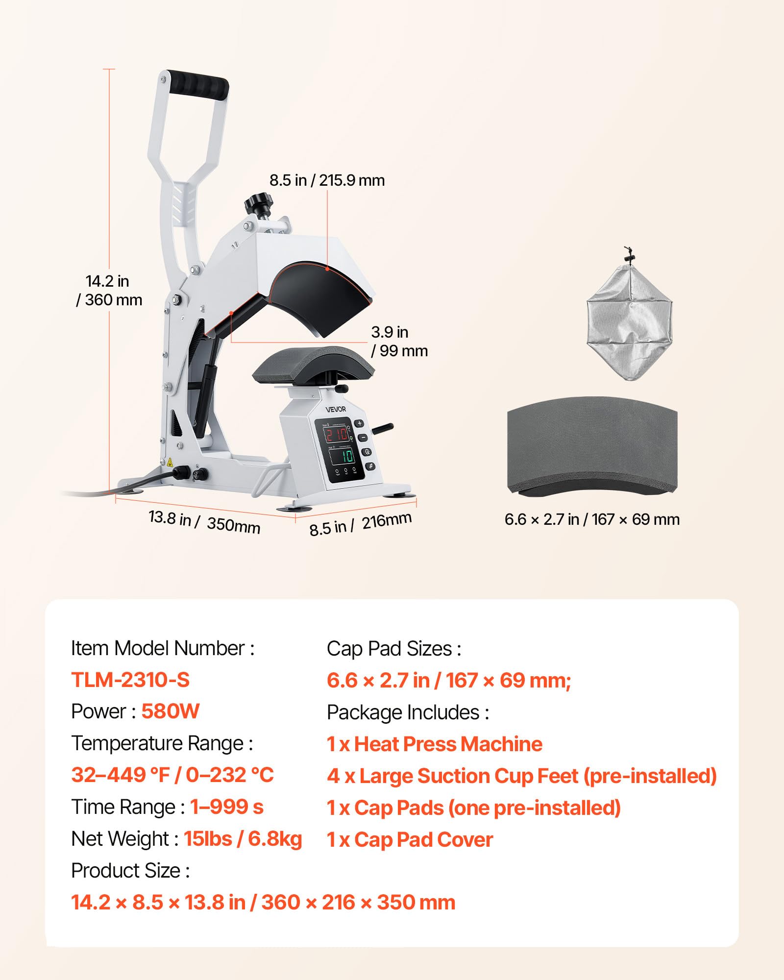30-minute auto shut-off indicator on hat press