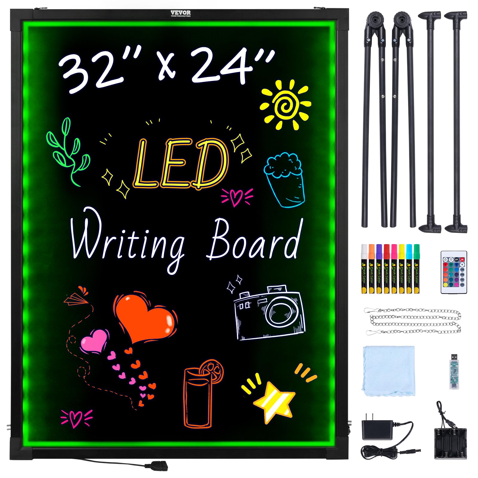 VEVOR 32x24 LED Message Writing Board front view