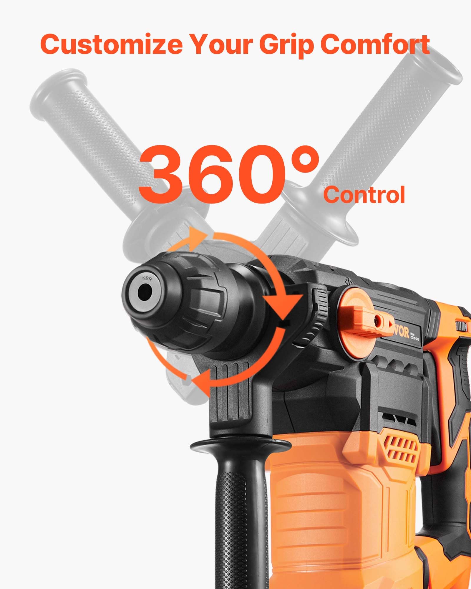 VEVOR SDS-Plus chuck for easy bit changes in use