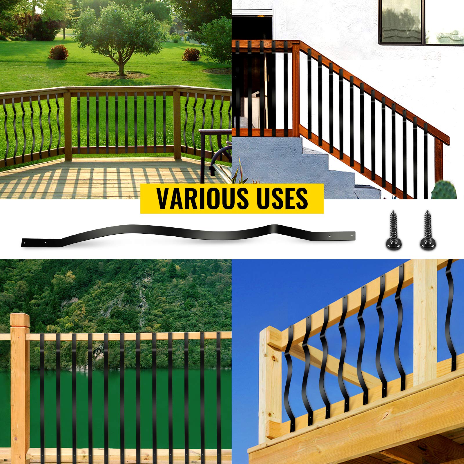 Outdoor stairs porch railing balusters for deck projects
