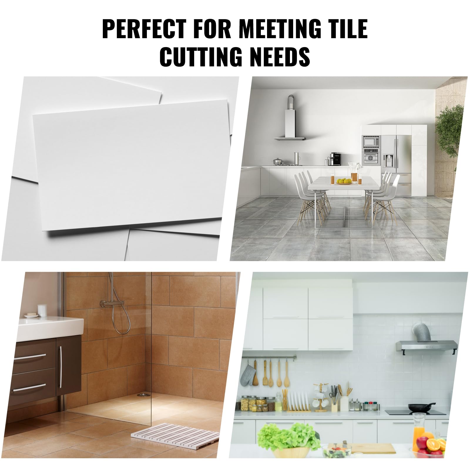 Laser infrared positioning and aluminum rulers on porcelain tile cutter