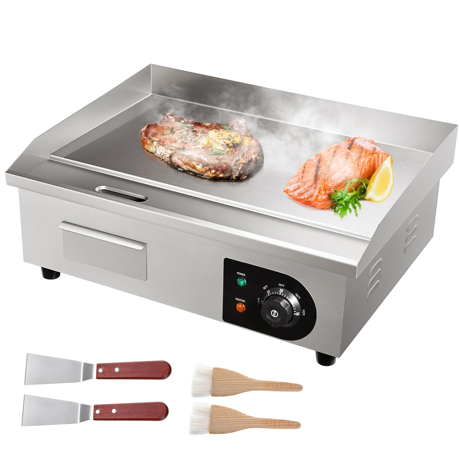 VEVOR commercial electric griddle 22 inch front view