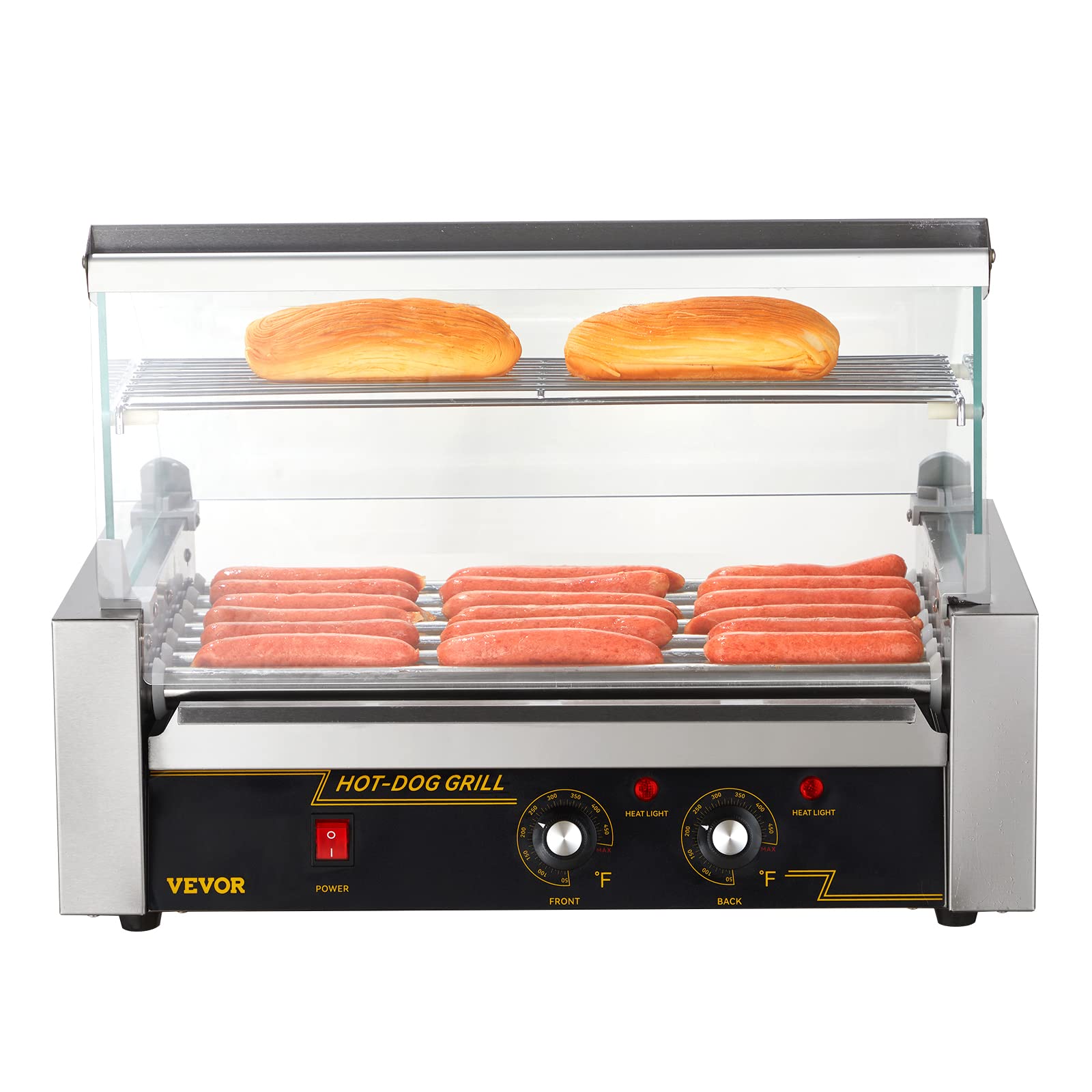 Commercial-grade stainless steel VEVOR hot dog roller