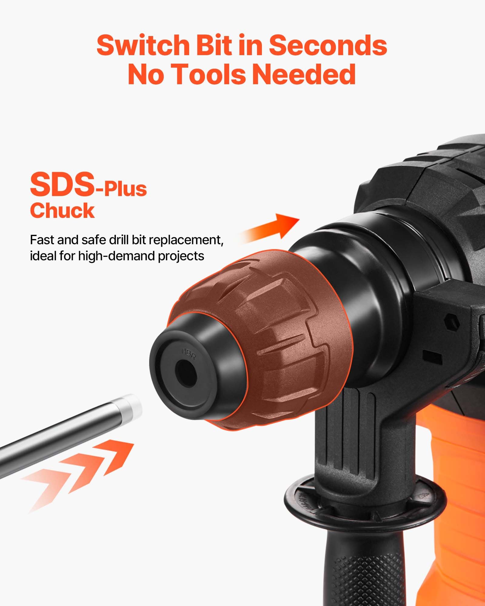 VEVOR heavy duty drill for concrete brick masonry and metal