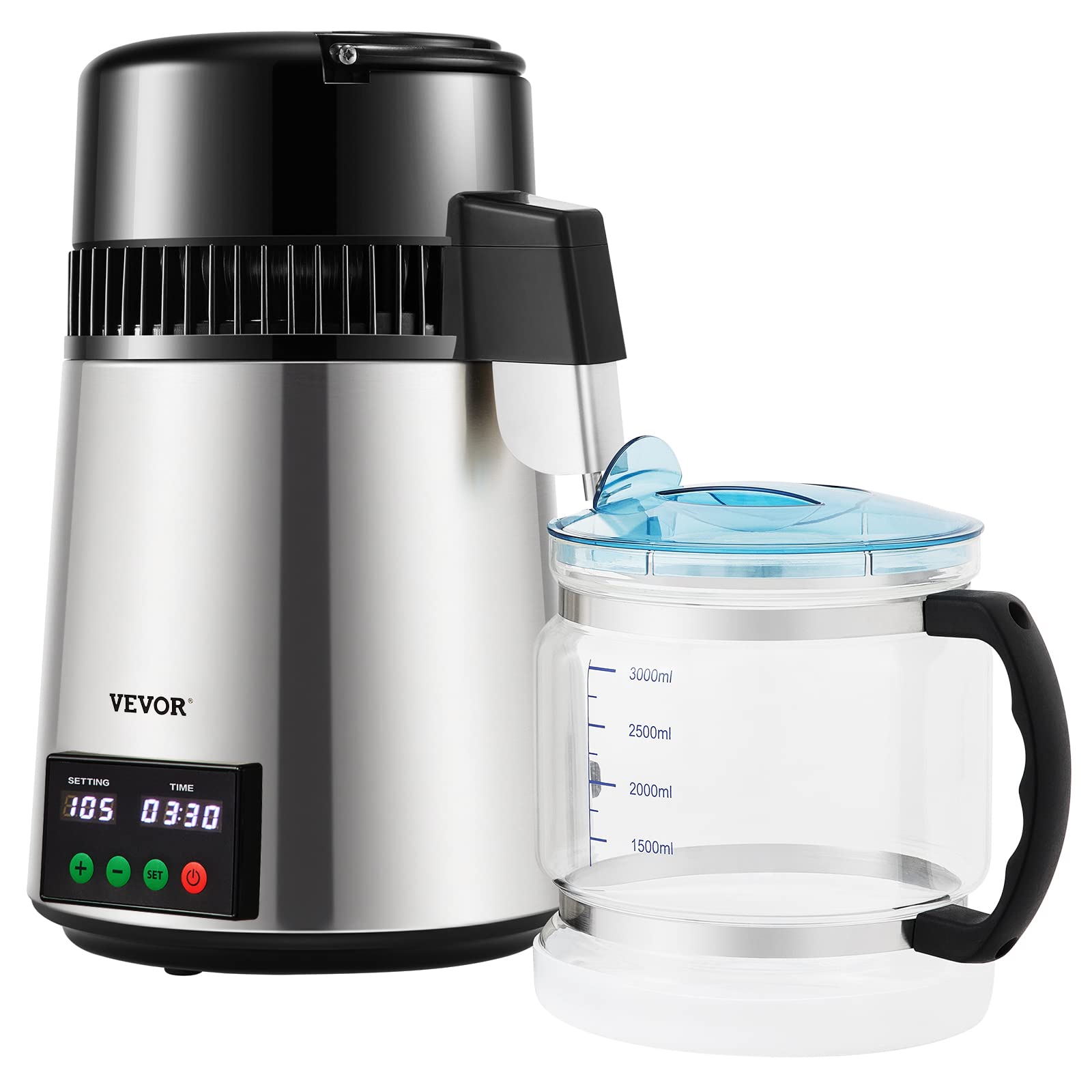 silver countertop distiller design