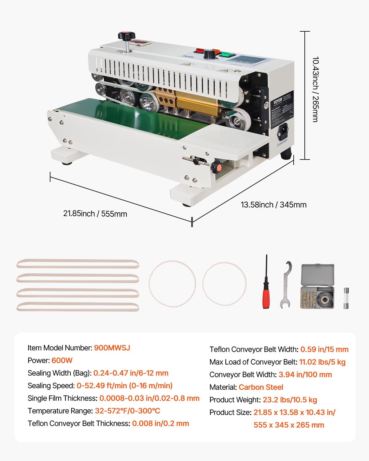 Thermostatic control panel on band sealer