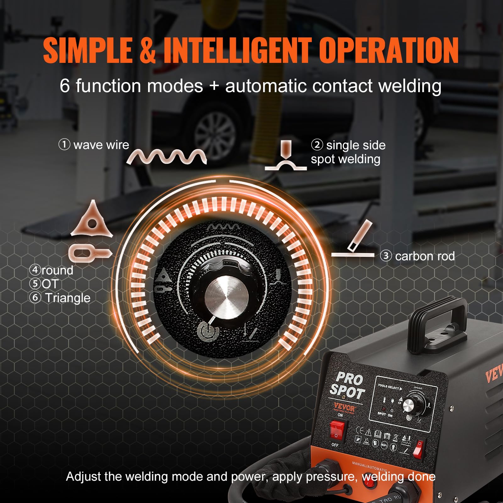 Dent puller with six welding modes for vehicles