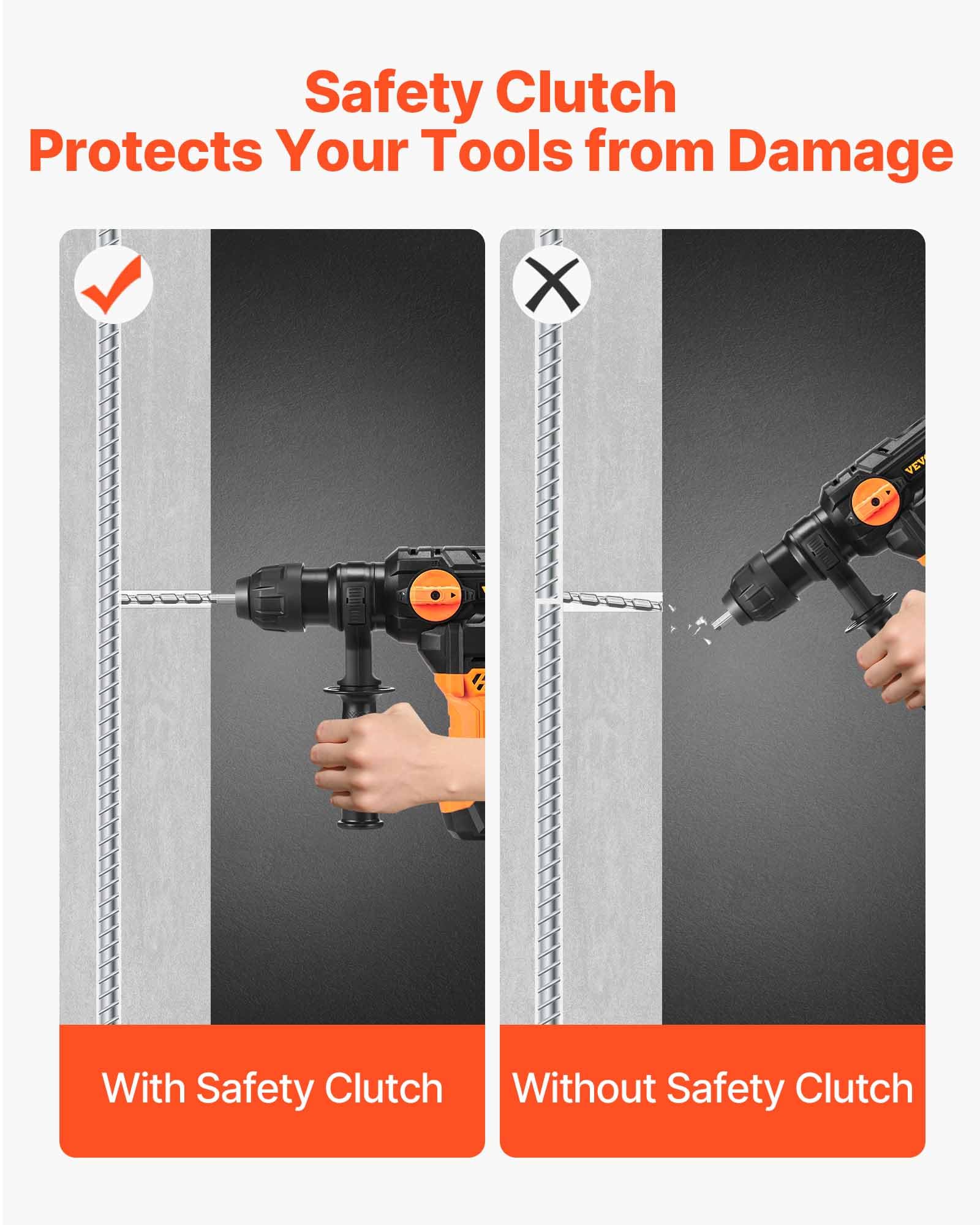 VEVOR drill bits and chisels included in kit
