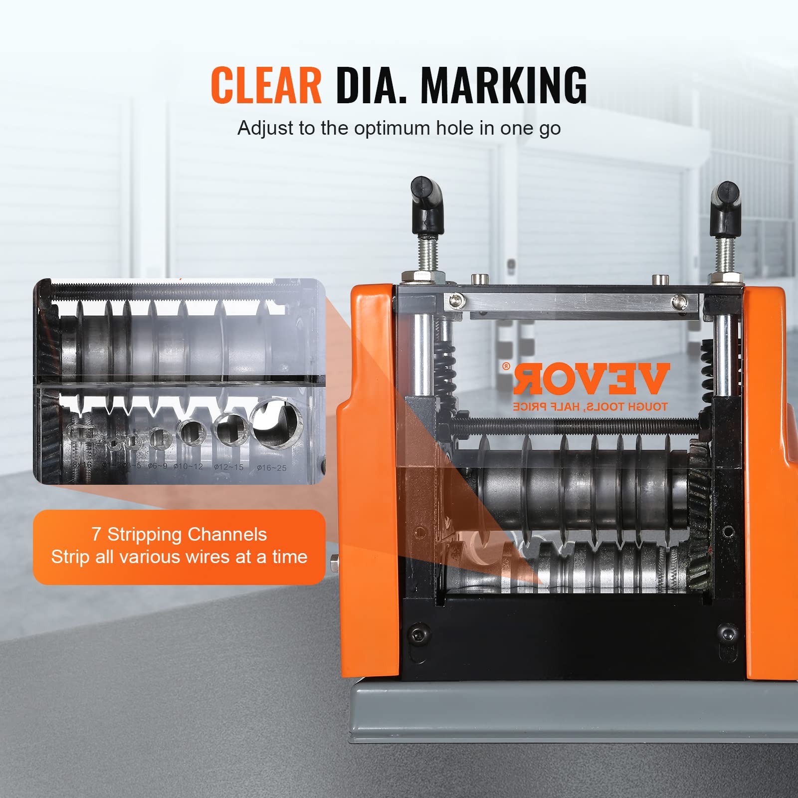 60W gear motor label on VEVOR stripping machine