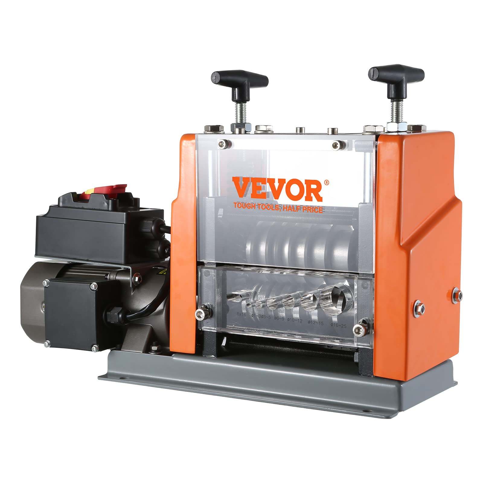 Hole size markings on VEVOR stripping machine