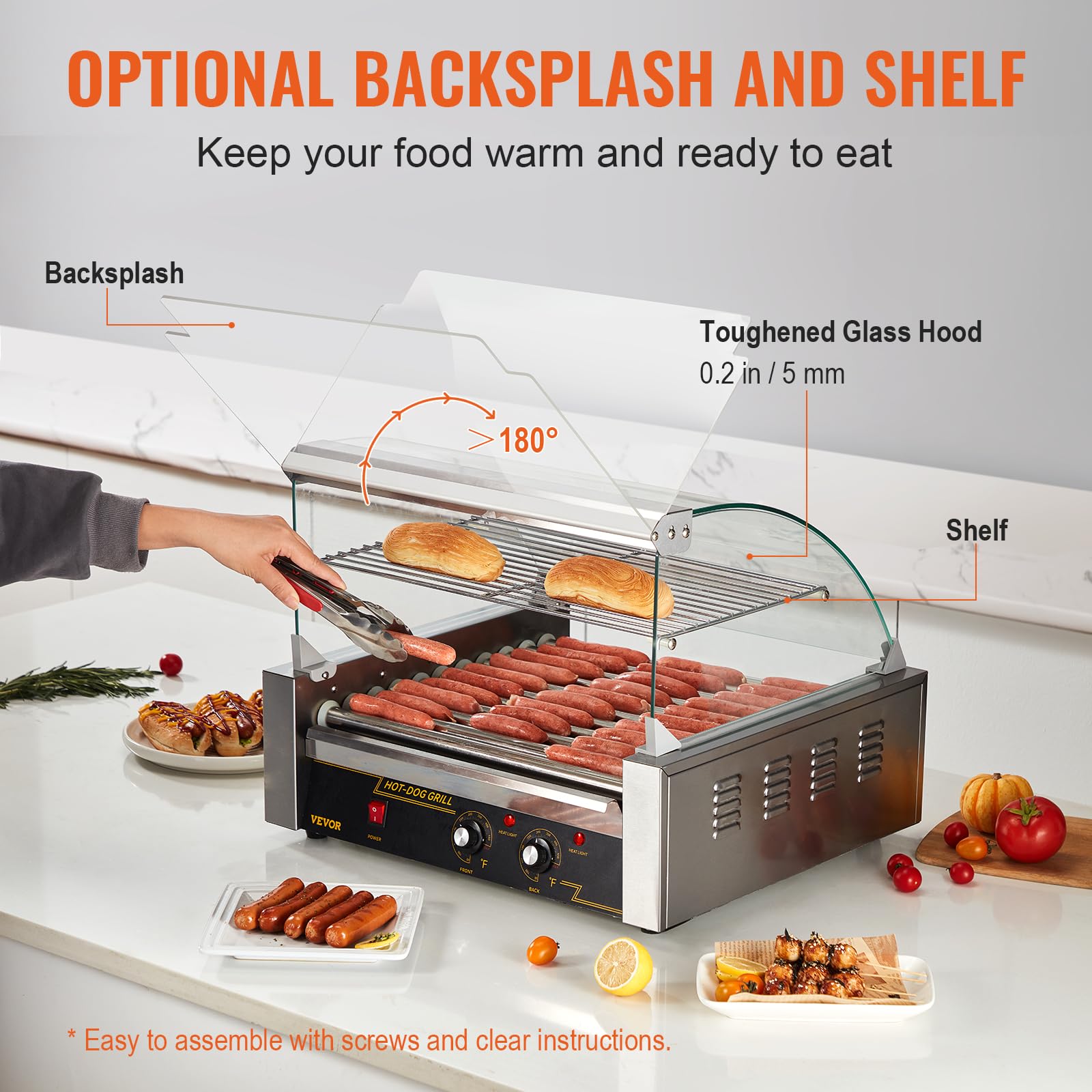 VEVOR hot dog roller 1800W motor detail