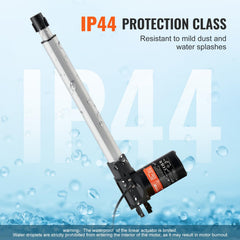 IP44 rated 12V linear actuator for dusty environments