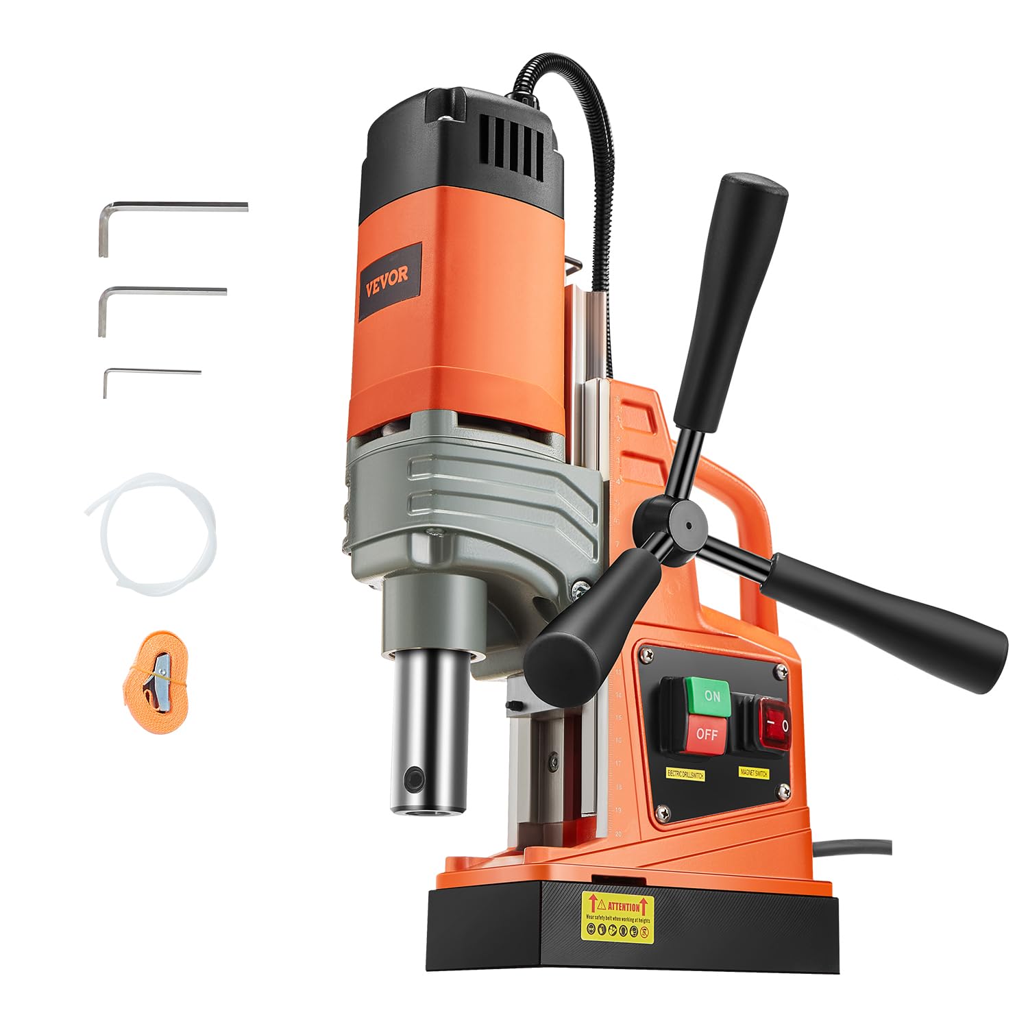 VEVOR Mag Drill Press 1550W motor and 2 inch bore specification