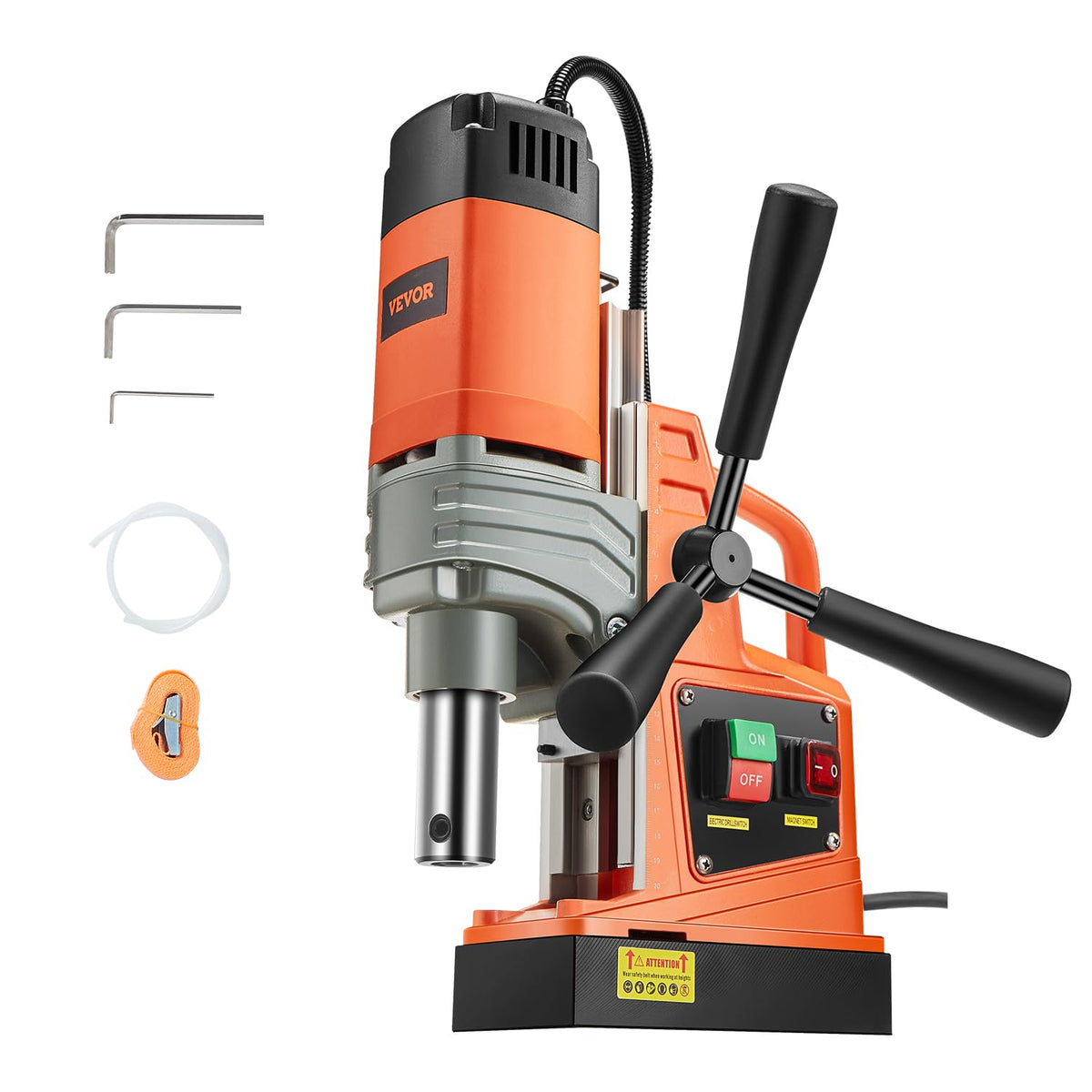 VEVOR Mag Drill Press 1550W motor and 2 inch bore specification