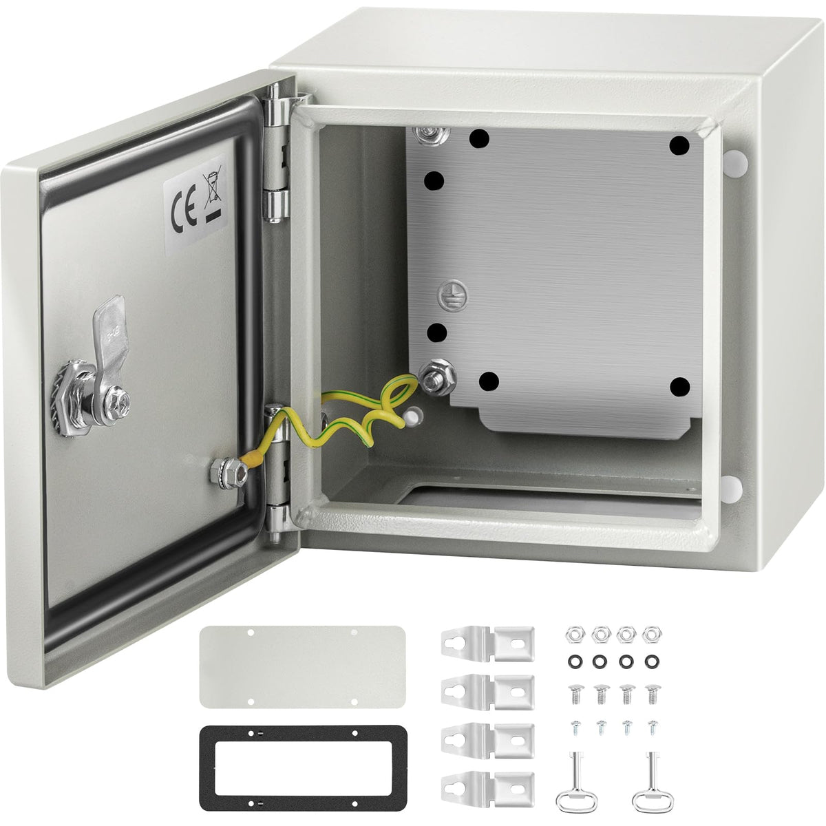 VEVOR NEMA steel enclosure 8x8x6 with mounting plate