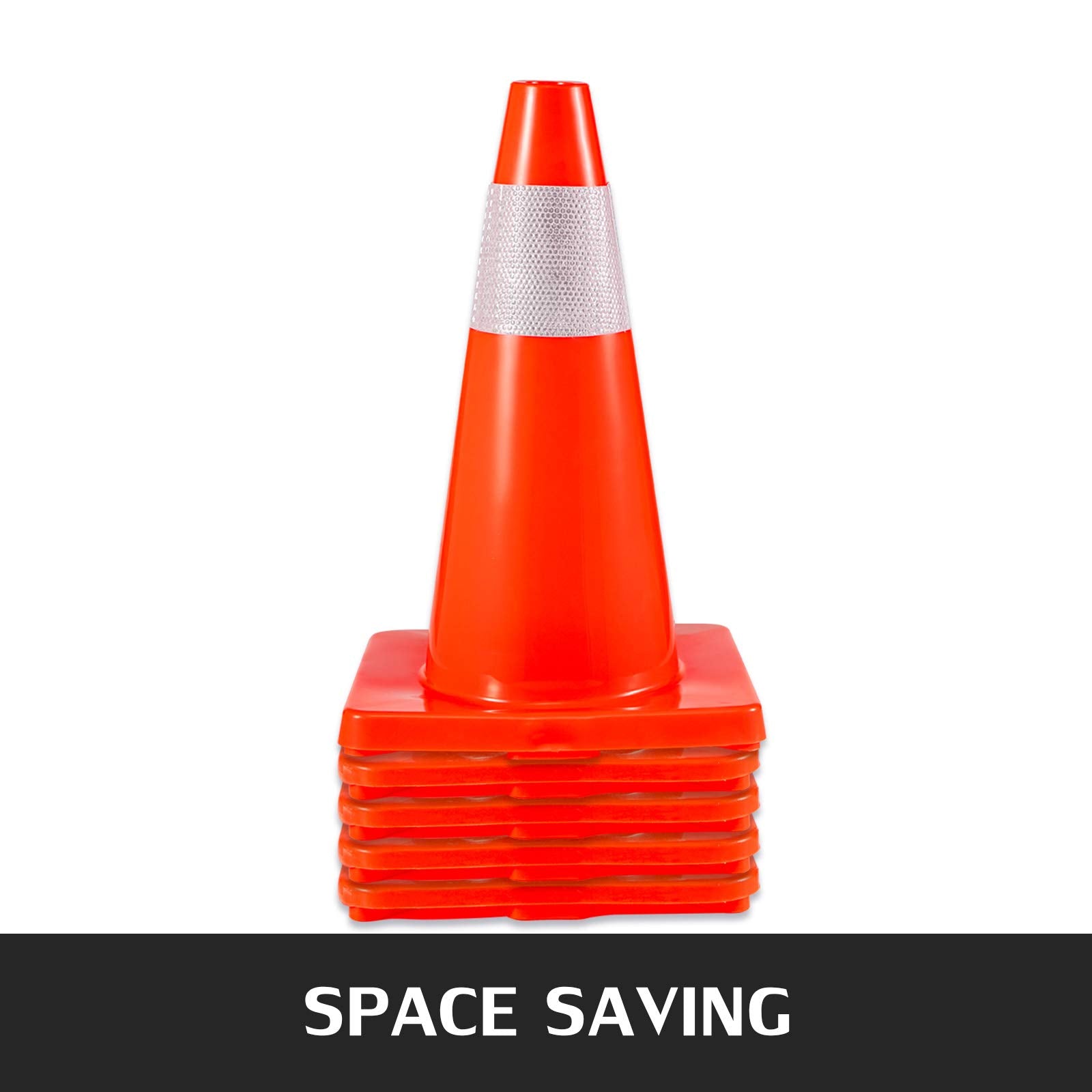 Package includes 12 traffic cones and 1 reflective vest