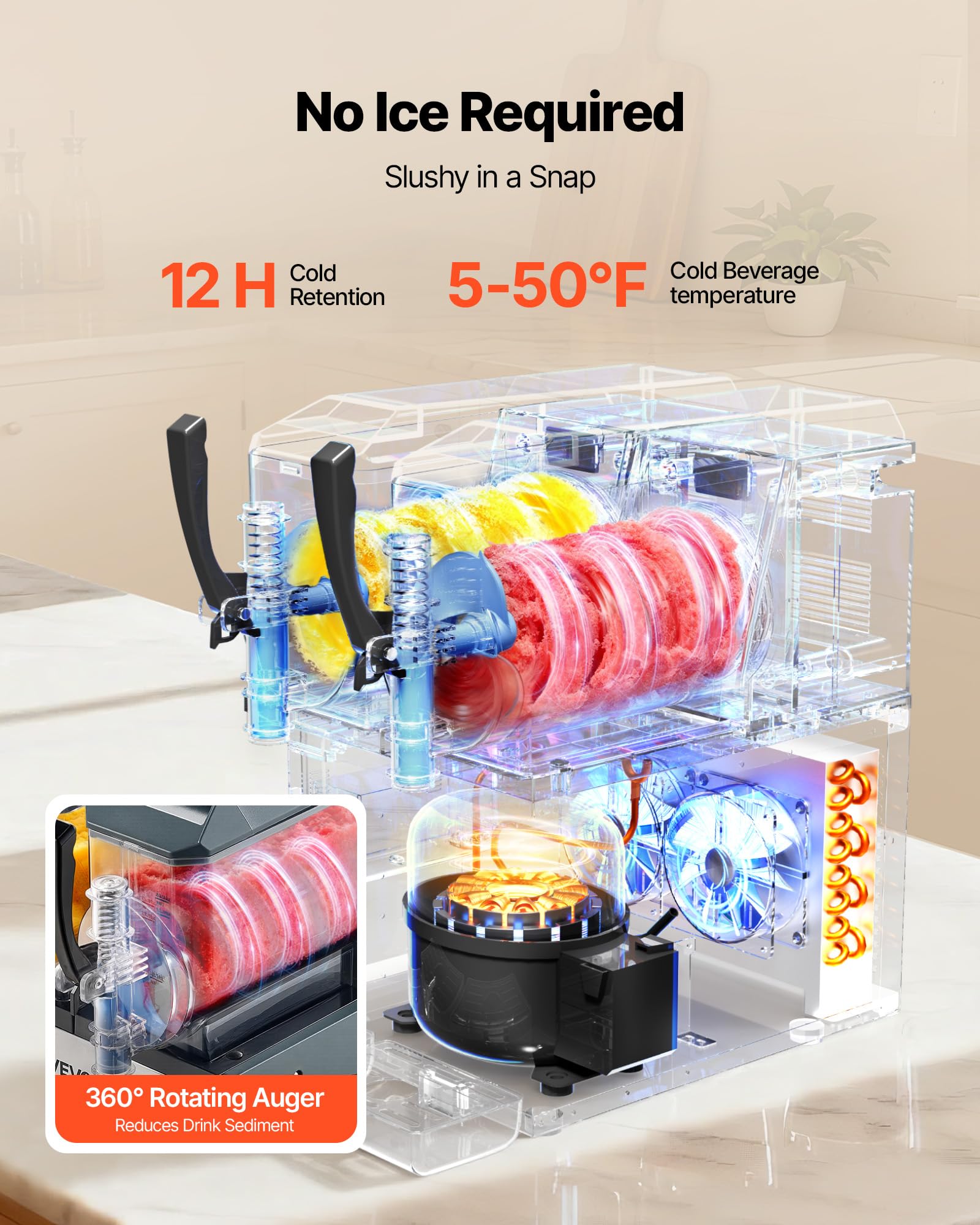 vevor slushie machine no ice needed frozen drinks