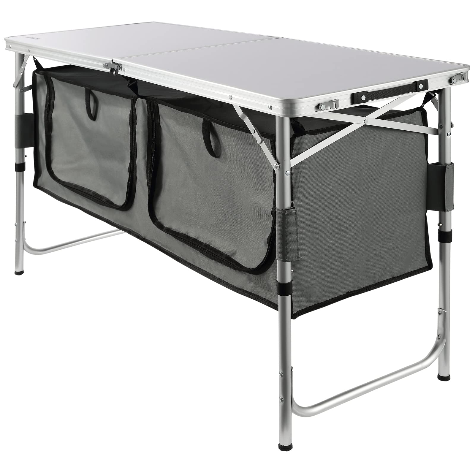 Sturdy reinforced X-frame on VEVOR camping kitchen station