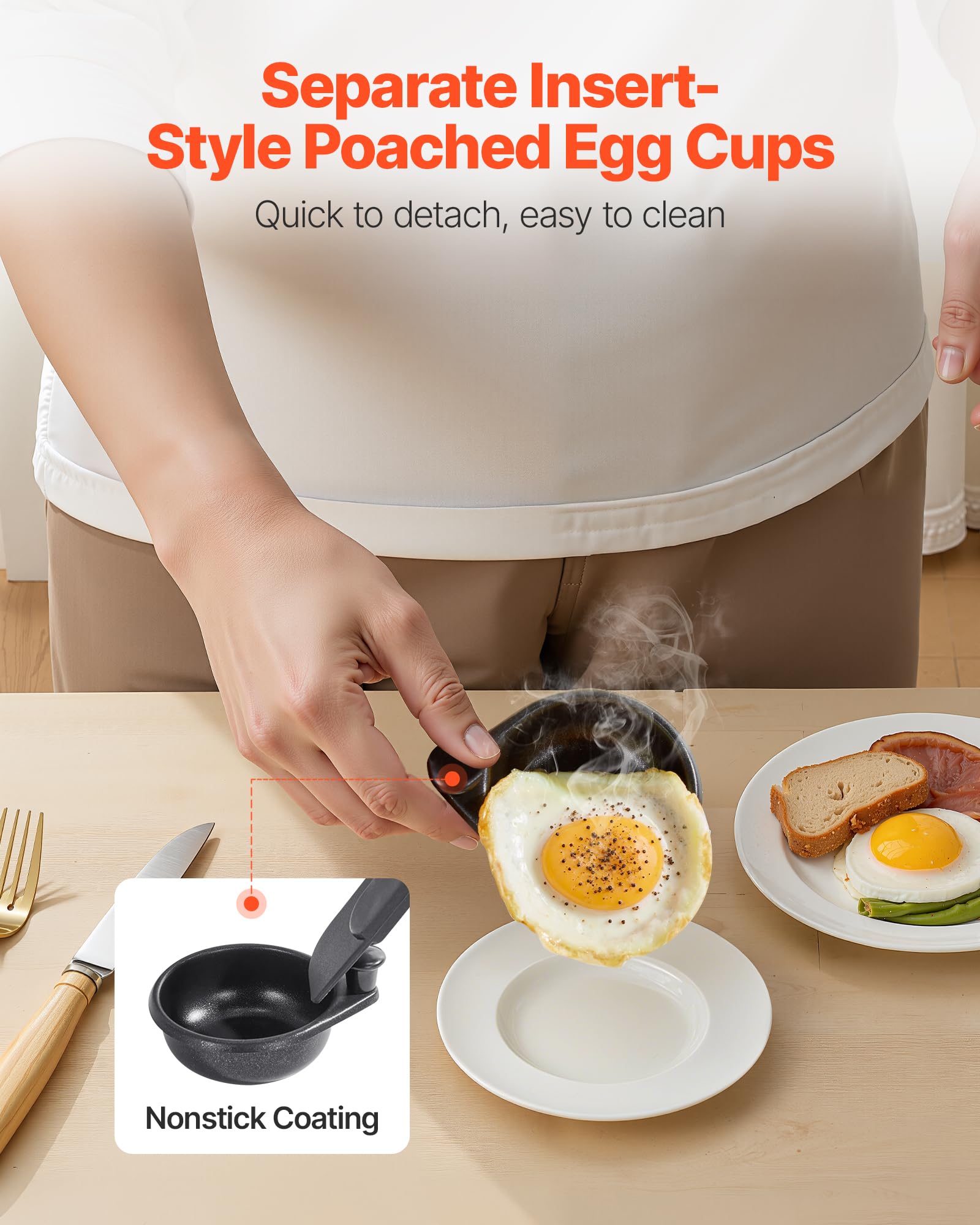 Detachable tray and cup assembly for cleaning